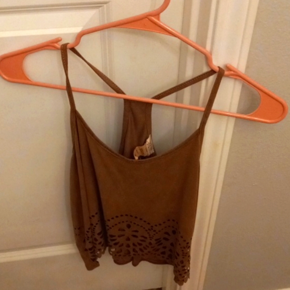 brown bottom see through shirt